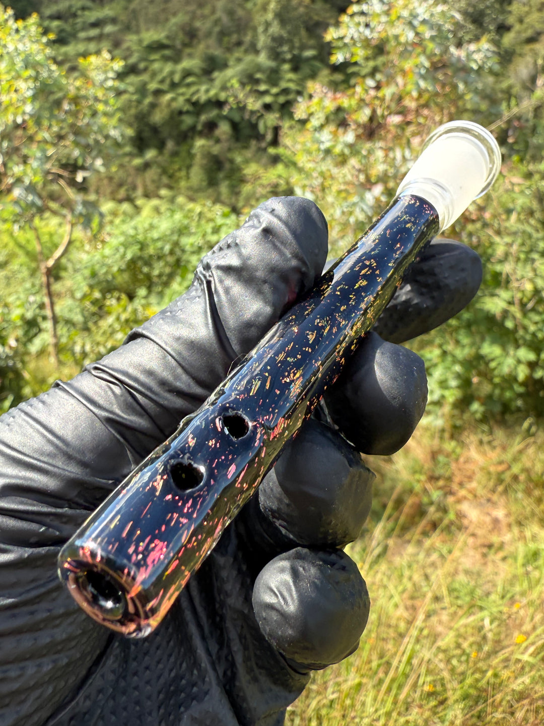 Jamie Clement Glass Collaboration Downstem - Black/Dichro #1