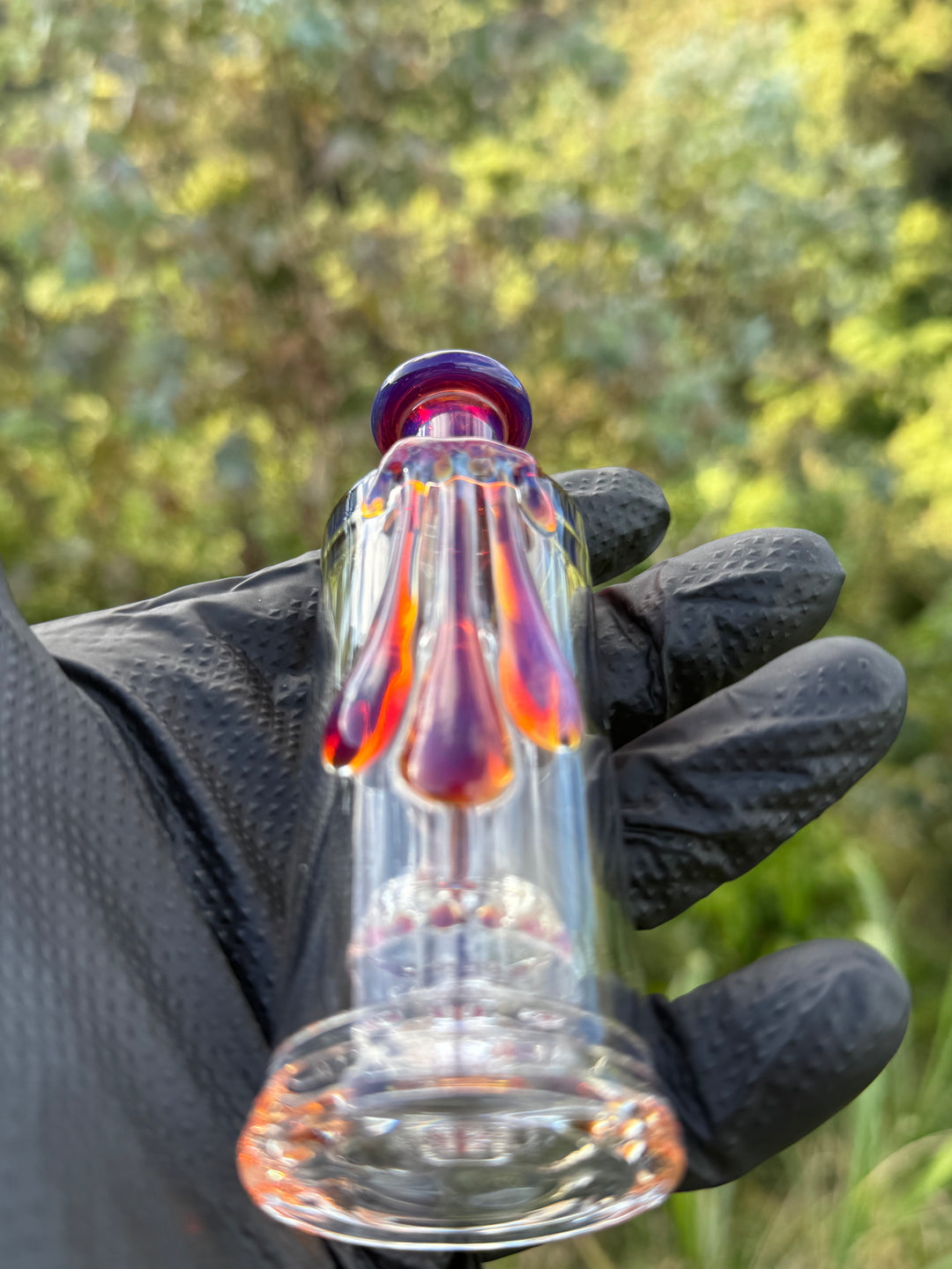 Uzzi Glass Puffco Drip Jammer  - Amber Purple