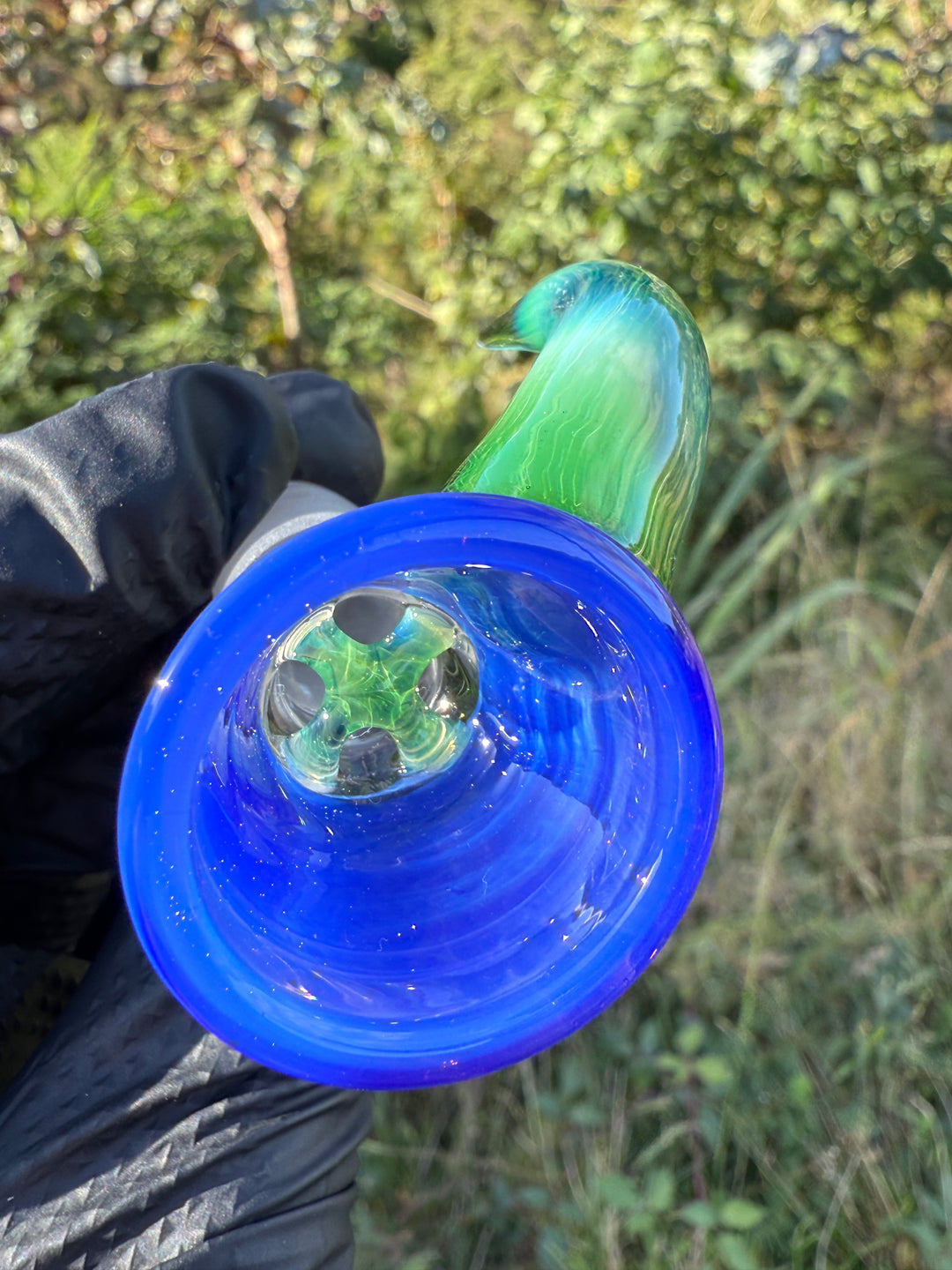 Uzzi Glass Two Tone Tubecycler Set - Green Energy/Sonic