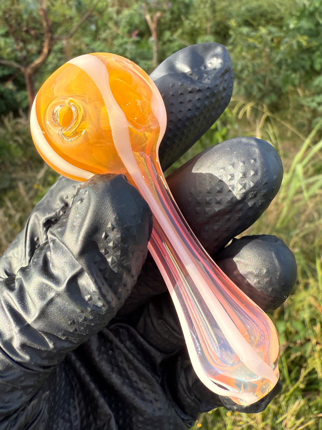 The Glass Bandit Spoon - White/Silver Fumed