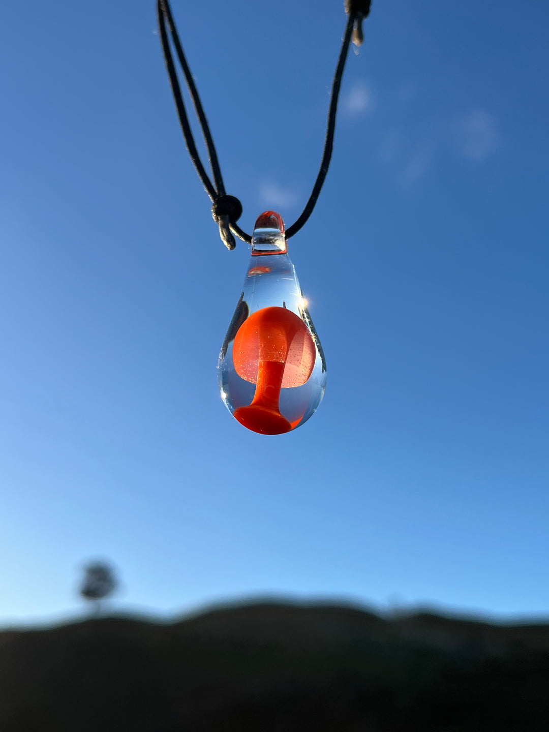 AUBORO Mushroom Pendant - Orange