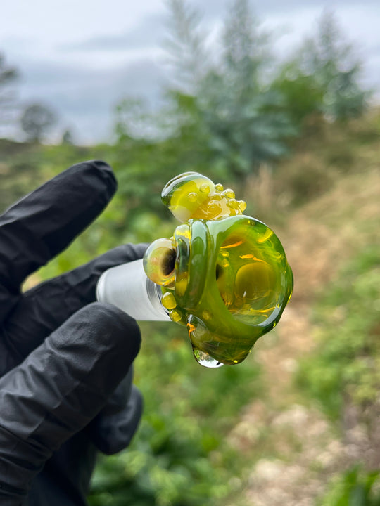 Wyrdglass Monster Slide - Green Opal/Pineapple Juice