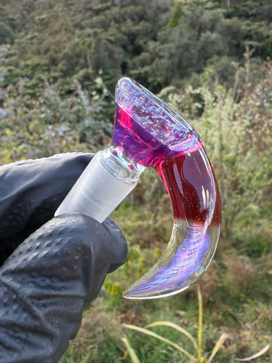 Polar Glass 14mm Horned Slide - Royal Jelly/Crushed Opal/Telemagenta