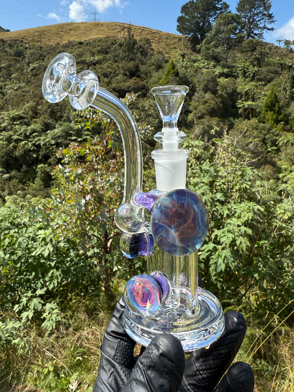 Beerglass Chaos Medallion Mini Rig - Purple Lollipop/Multicoloured
