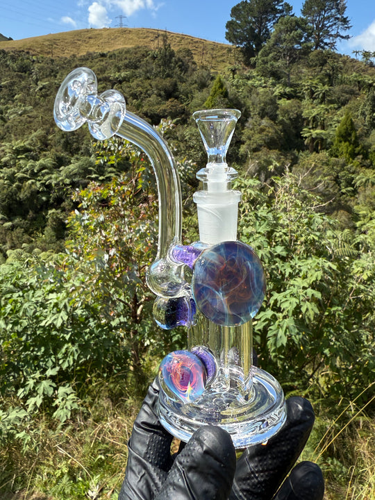 Beerglass Chaos Medallion Mini Rig - Purple Lollipop/Multicoloured