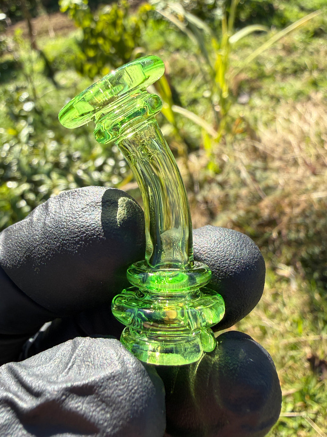 Yeti Glass Puffco Pivot Dry Top - Green Slyme
