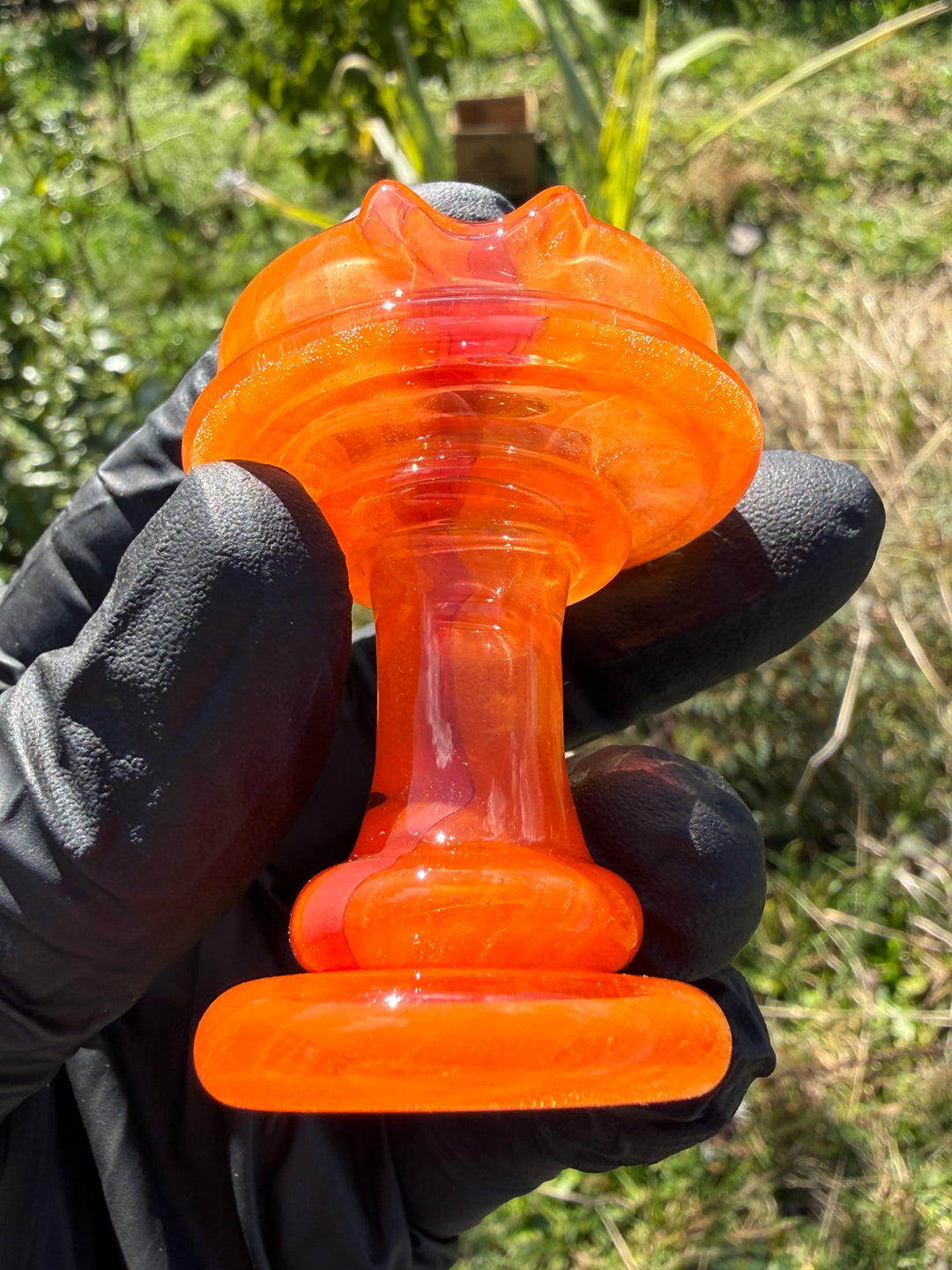Yeti Glass Puffco Peak Dry Top/Joystick Set - Orange