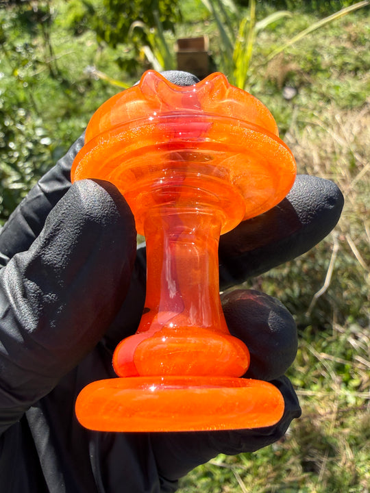 Yeti Glass Puffco Peak Dry Top/Joystick Set - Orange