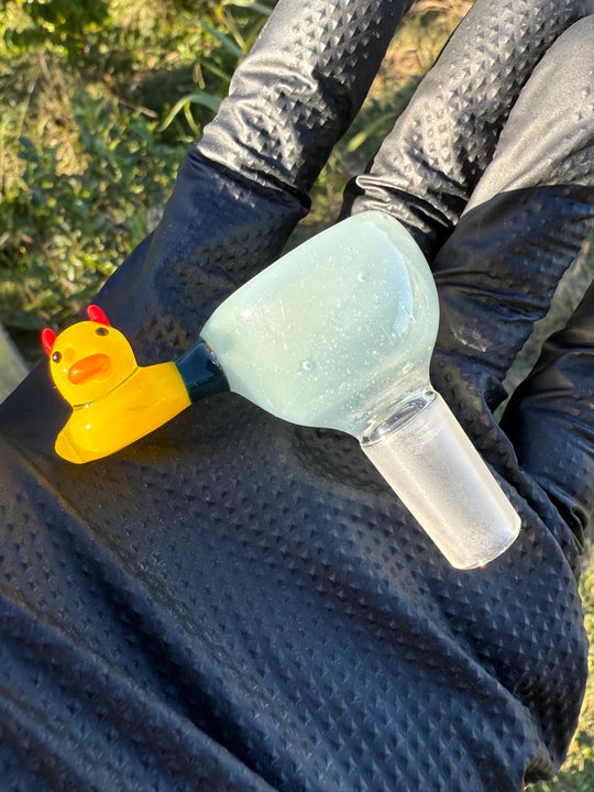 Waffle Glass Slide - Duck Handle