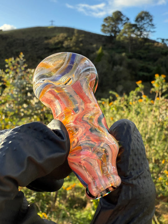 Green Thumb Bob Glass Spoon - Multicoloured/Lines #3