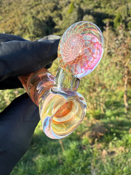 Jims Glass Blowing 18mm Fumicello Handle Slide - Gold Fumed