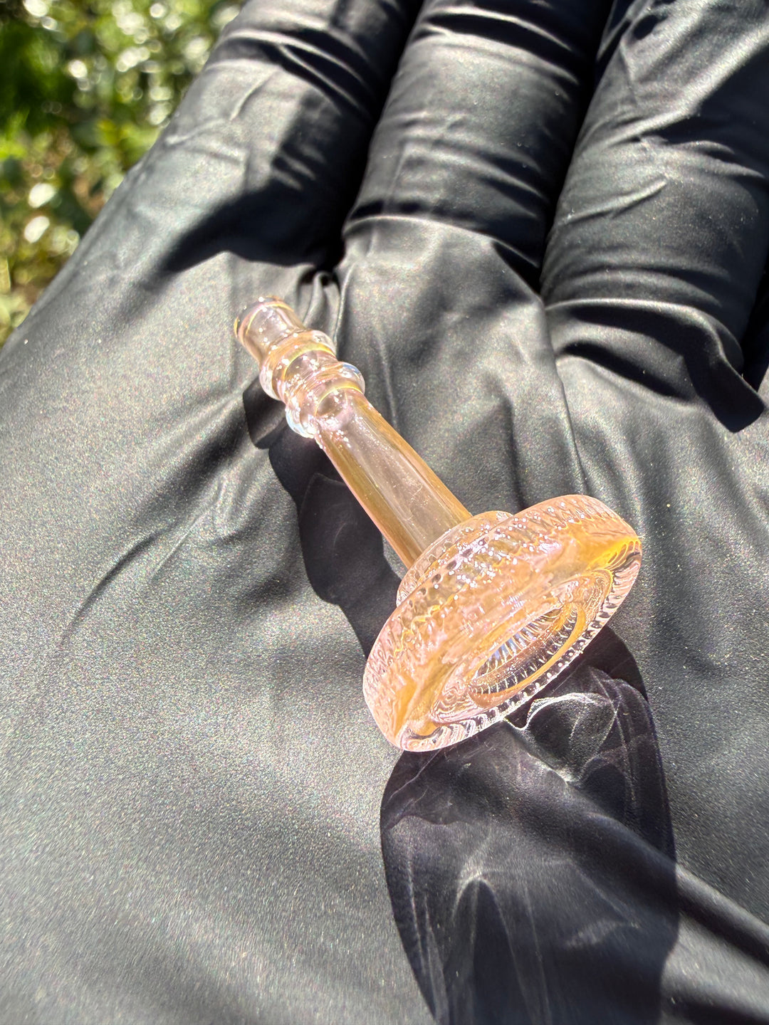 Yeti Glass Puffco Peak Dry Top/Joystick Set - Gold Fumed #1