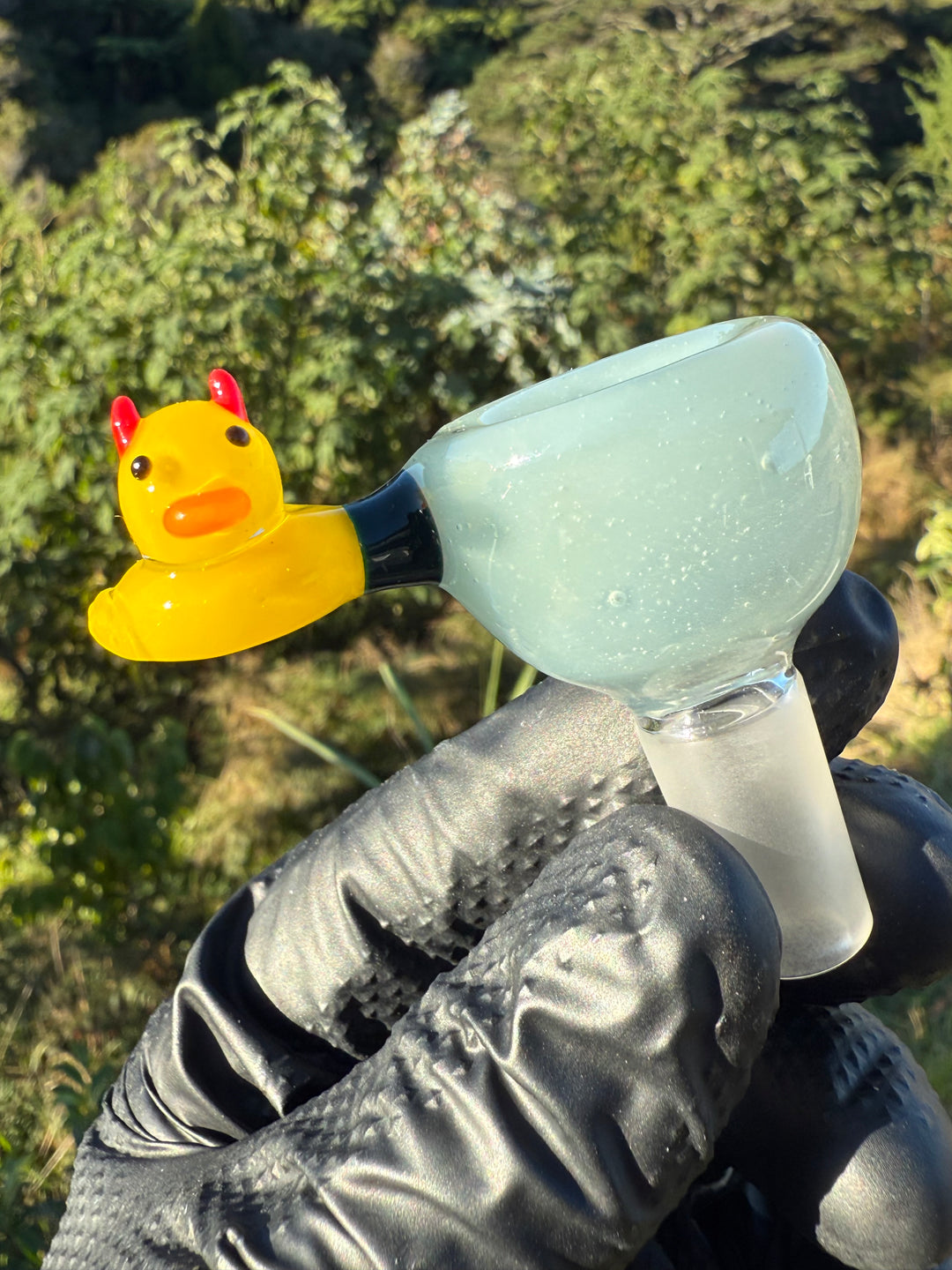 Waffle Glass Slide - Duck Handle