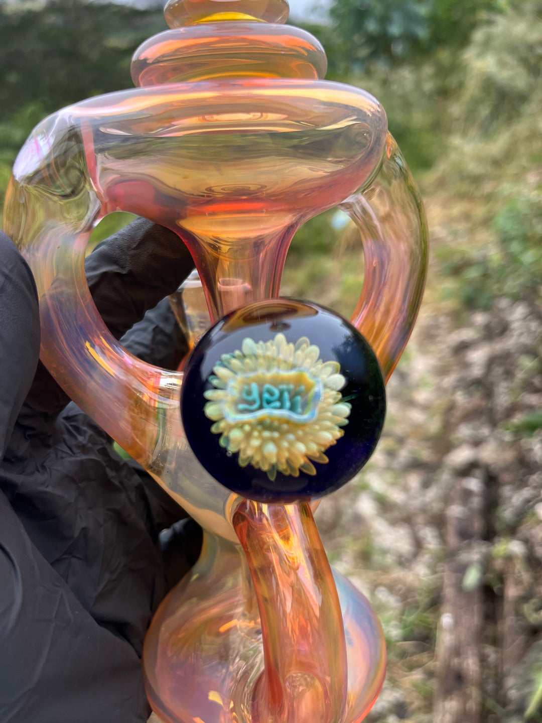 Yeti Glass Double Uptake Klein - Gold Fumed