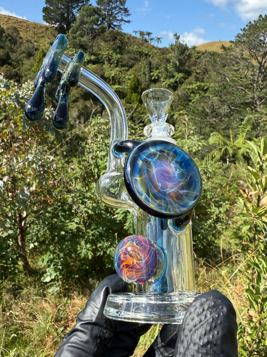 Beerglass Chaos Medallion Drip Mini Rig - Irid/Multicoloured