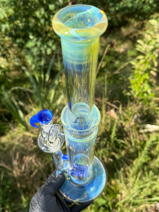 Uzzi Glass Double Stemline Set - Silver Fumed/Sonic