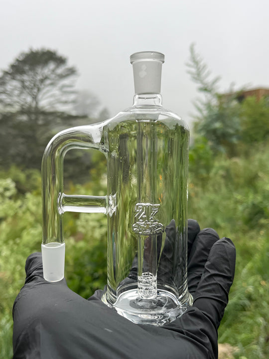 2K Glass 14mm Perc Ash Catcher - Clear