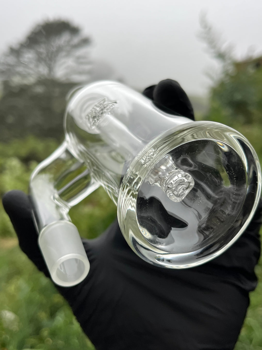 2K Glass 14mm Perc Ash Catcher - Clear