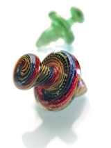 Victory Glassworks - Boro Apex Cap 25mm And Pillar - Green Dicro